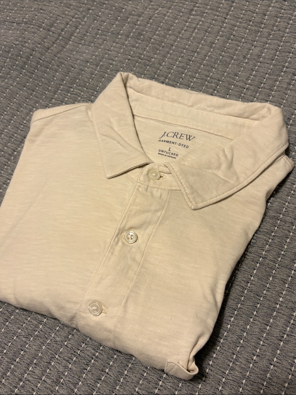 J. Crew Men's Light Weight 100% Cotton Short-Sleeve Polo Untucked
